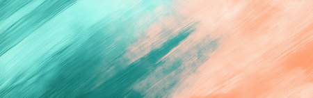 Soft strokes blend pastel coral and teal in gentle gradients, forming translucent layers that evoke a calming, serene ambiance perfect for relaxation or artistic inspiration.の素材