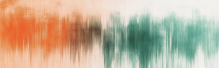 Soft pencil strokes blend in a gradient of amber and mint, featuring jagged borders that highlight a modern, minimalist aesthetic ideal for contemporary decor or design inspiration.の素材