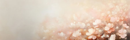 This enchanting blend of blush pink and cream tones fades gently into a muted gray, offering a warm, pastel backdrop that enhances a romantic setting perfect for celebrations or special moments.の素材