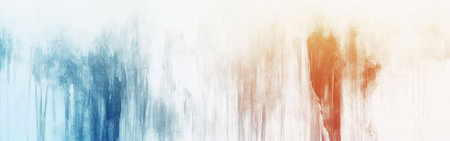 Vivid pencil strokes create an abstract gradient with soft hues of amber and blue, gently dissolving into white, evoking a sense of tranquility and creativity.の素材