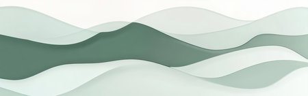 An abstract pattern in muted mint hues flows gently across the canvas, evoking a sense of calm. Its minimalist design complements contemporary settings and enhances visual tranquility.の素材