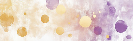 An abstract dotted pattern showcases soft hues of amber and lavender, seamlessly blended with a wash of pencil strokes. This piece captures a soothing, artistic vibe perfect for modern decor.の素材