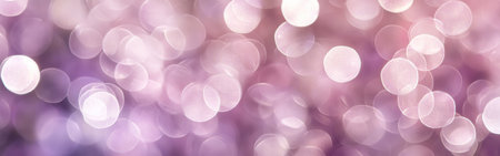 Delicate pastel bokeh in enchanting lavender and soft pink tones fills the space with a gentle, romantic glow, perfect for evoking a dreamy atmosphere at any event.の素材