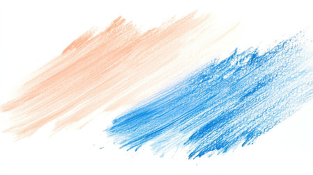 The artwork features soft pencil strokes that create a gradient effect, transitioning from peach to blue, blurring seamlessly into white. The subtle colors evoke a calming atmosphere.の素材