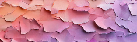 Soft pastel colors blend seamlessly in an abstract display of torn pencil strokes, creating a textured gradient that captivates with its gentle hues and artistic depth.の素材