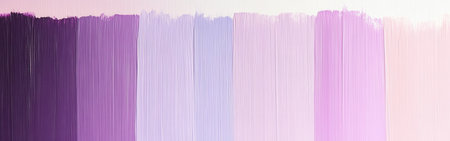 A gradient of soft pastel lavender pencil strokes transitions smoothly through various shades of purple, creating a calming visual effect. The artwork showcases delicate hues blending harmoniously.の素材