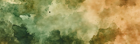 This artwork showcases a fluid blend of soft greens and warm earth tones, reminiscent of nature's tranquility. The serene colors create an enchanting backdrop for creative projects.の素材