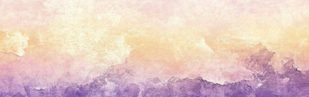 The backdrop features soft pencil strokes with a harmonious blend of warm colors creating a soothing atmosphere. Torn edges add a textured element, enhancing the visual interest.の素材