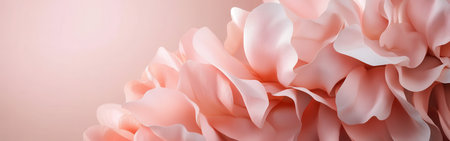 Soft pastel-toned petals intertwine in an abstract composition, creating a tranquil atmosphere. The gentle hues and textures evoke a sense of calm and serenity.の素材