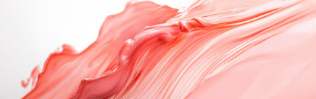 Fluid shapes in coral tones swirl gently, evoking a sense of calm and understated elegance. The soft interplay of colors creates a harmonious visual experience.の素材