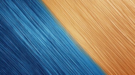 An abstract gradient showcases pencil strokes blending blue and orange hues. The smooth texture creates a harmonious visual flow that captivates and intrigues the viewer.の素材