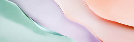 A striking abstract composition features flowing shapes in soft pastel colors, creating a tranquil and serene atmosphere. The smooth textures and gentle curves evoke a sense of calm and fluidity.の素材