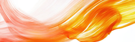 A series of abstract pencil strokes blend effortlessly together, forming dynamic curves in warm shades of orange and red. The composition evokes movement and energy.の素材