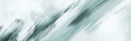 Soft, elegant strokes in muted mint and gray blend beautifully, forming a tranquil backdrop. The blurred horizontal lines and subtle depth evoke calm and reflection, inviting introspection.の素材