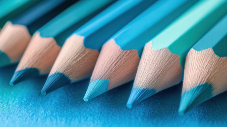 Muted gradient of pencil strokes reveals a harmonious blend of shades arranged in a neat row. The artwork invites viewers to appreciate the delicate interplay of colors and textures.の素材