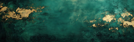 Rich and textured abstract composition featuring deep emerald green with hints of gold, creating a luxurious and organic feel that captures the essence of nature's beauty.の素材