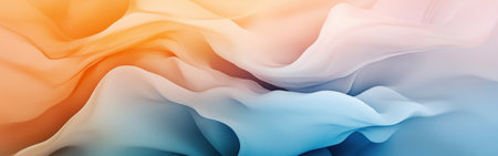 Soft and flowing colors blend seamlessly in a warm and cool gradient. The tranquil backdrop invites relaxation and calm in any creative or professional setting.の素材