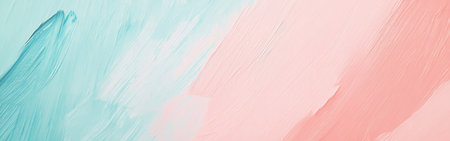 Soft, cool tones blend seamlessly with warm hues, forming a delicate gradient. The rough texture enhances the unique character of the strokes, inviting a sense of calm and creativity.の素材