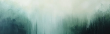 Soft vertical lines create an abstract piece with gradual color shifts, evoking a calm and contemplative atmosphere reminiscent of misty landscapes at dawn or dusk.の素材