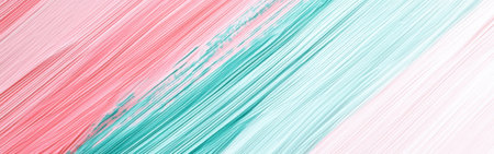 Delicate strokes of pastel pink blend with subtle mint green creating a gentle gradient. Ideal for backgrounds in creative projects or calming art displays.の素材