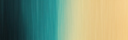 A relaxing textured gradient background displays a soothing transition of colors from deep teal to soft golden shades. This serene visual promotes tranquility and calmness.の素材