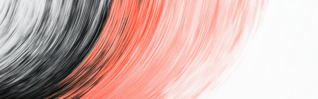 The artwork features a striking gradient circle made from abstract pencil strokes in black, white, and soft peach hues, blending harmoniously to create depth and movement.の素材