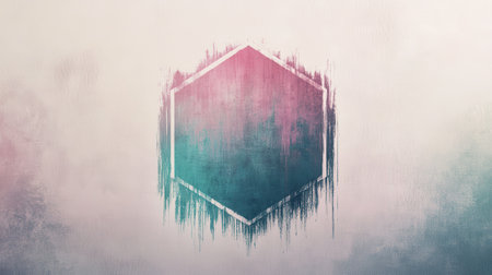 A minimalist design captures a pencil using negative space, set against a soft pastel background that evokes a sense of creativity and inspiration. The composition highlights artistic simplicity.の素材