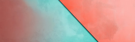 Soft coral and mint colors harmoniously blend in an artistic arrangement, creating an inviting and stylish atmosphere perfect for contemporary decor.の素材