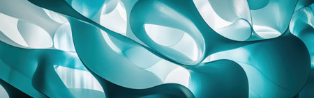 Translucent patterns layer upon each other, forming a captivating composition of curves in bright colors. The interplay of light produces an enchanting effect, inviting exploration.の素材