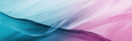 Soft pencil strokes blend seamlessly from deep blue to gentle pink, creating an abstract yet calming gradient. The artwork evokes a sense of tranquility and movement.の素材