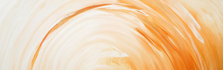 Gentle pencil strokes fill the canvas with a swirl of warm orange and cream colors, creating an abstract design that exudes calmness and warmth in an artistic expression.の素材