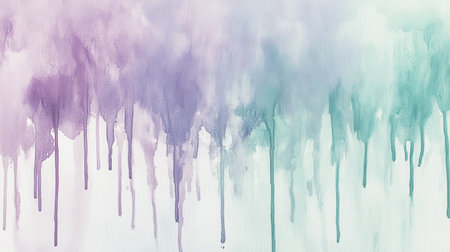 Delicate pastel hues flow seamlessly across the canvas, blending pencil and paint for an abstract look. Soft gradients and drips enhance the tranquil, artistic atmosphere of the work.の素材