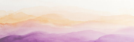 Soft pencil strokes form a gradient of lavender and peach colors, simulating a minimalistic abstract landscape during early morning light, evoking calm and serenity.の素材