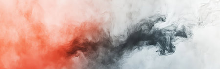 Gentle swirls of muted coral and gray mist create an abstract design, evoking a tranquil ambiance that calms the mind and sparks creativity.の素材