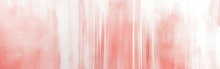 Soft pastel coral strokes blend in an artistic display characterized by thin vertical lines. This minimalist composition evokes tranquility and simplicity, perfect for serene spaces.の素材