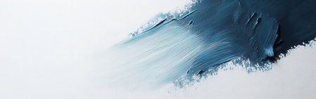 A white canvas features a bold abstract pencil stroke in varying shades of blue. The artwork emphasizes texture and movement, highlighting the beauty of simplicity and creativity.の素材