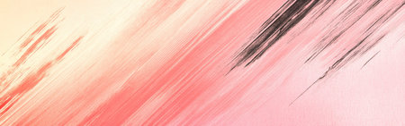 Soft pastel coral hues blend seamlessly with delicate pencil strokes, enhanced by thin black diagonal lines that evoke a soothing atmosphere, perfect for creative inspiration.の素材