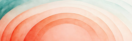 Soft and calming gradient arcs blend pink and blue hues, created with minimalist pencil strokes. This abstract design evokes tranquility and simplicity through artful layering.の素材