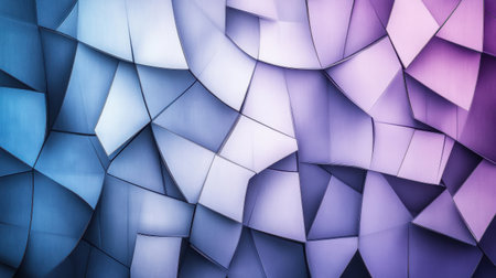Abstract grids display a captivating blend of muted blue and purple hues, expertly arranged in fragmented sections to create a sense of depth and movement.の素材