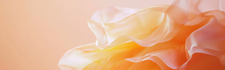 This abstract background features soft, flowing shapes in a single-tone amber, creating a sense of warmth and depth. The smooth curves invite a feeling of tranquility and harmony.の素材