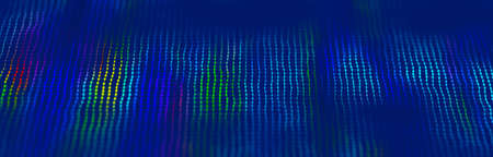 Wave 3d. Wave of particles. Abstract Blue Geometric Background. Big data visualization. Data technology abstract futuristic illustration. 3d rendering.の写真素材