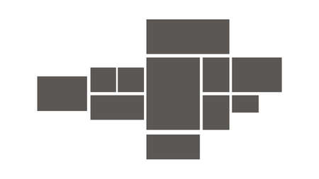 Photo collage templates frames for photos and pictures. Collage template. Vector collage frames for photo.のイラスト素材