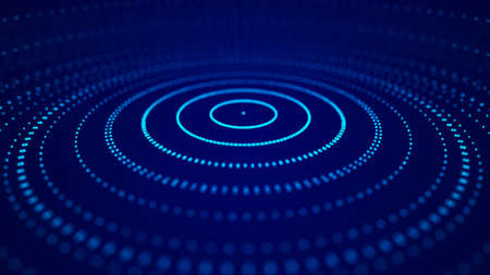 Abstract background with connecting dots and lines. Futuristic particles background. Big data...