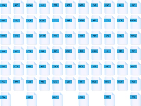 Set of diferent 72 icons filesのイラスト素材