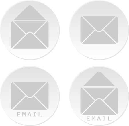 The email circle white buttons designのイラスト素材