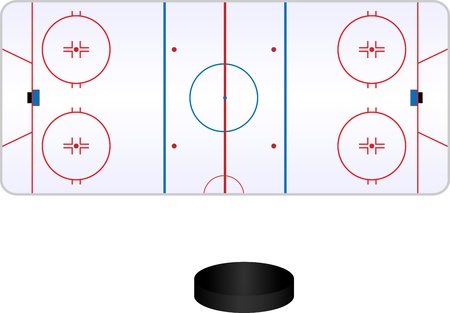 The vector illustration of hockey colored poleのイラスト素材