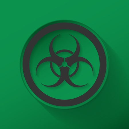 Sign biological hazard vector illustration flat icon designのイラスト素材