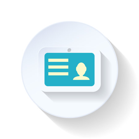 Employee badge flat icon design vector graphic illustrationのイラスト素材