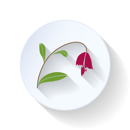 Flower flat iconのイラスト素材