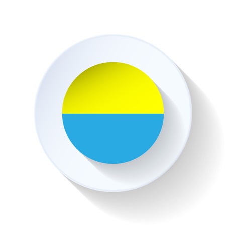 Ukraine flag flat icon vector graphic illustrationのイラスト素材